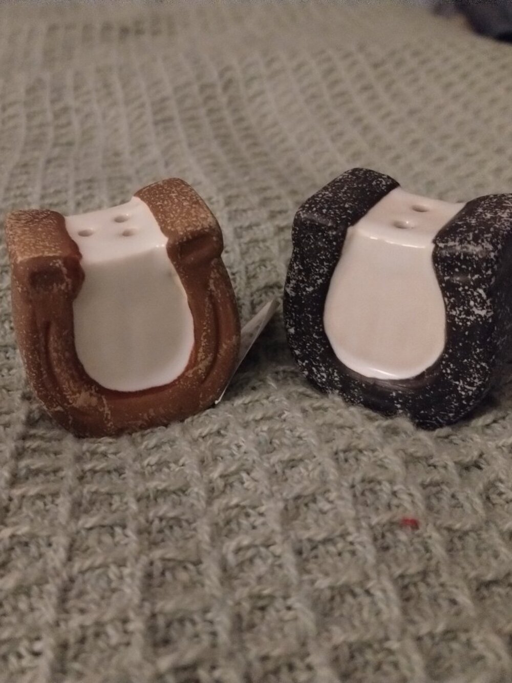 Salt & pepper shaker set - horseshoes